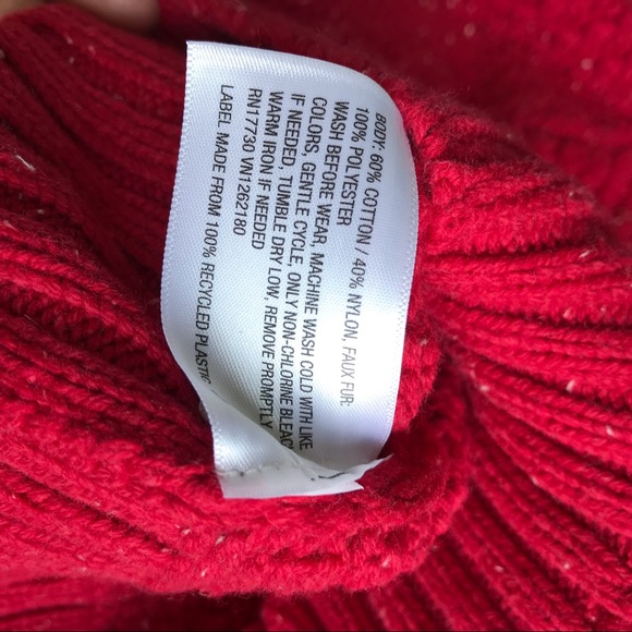 2/$15 Cat and Jack Red Sweater 18m Pullover - Picture 5 of 5
